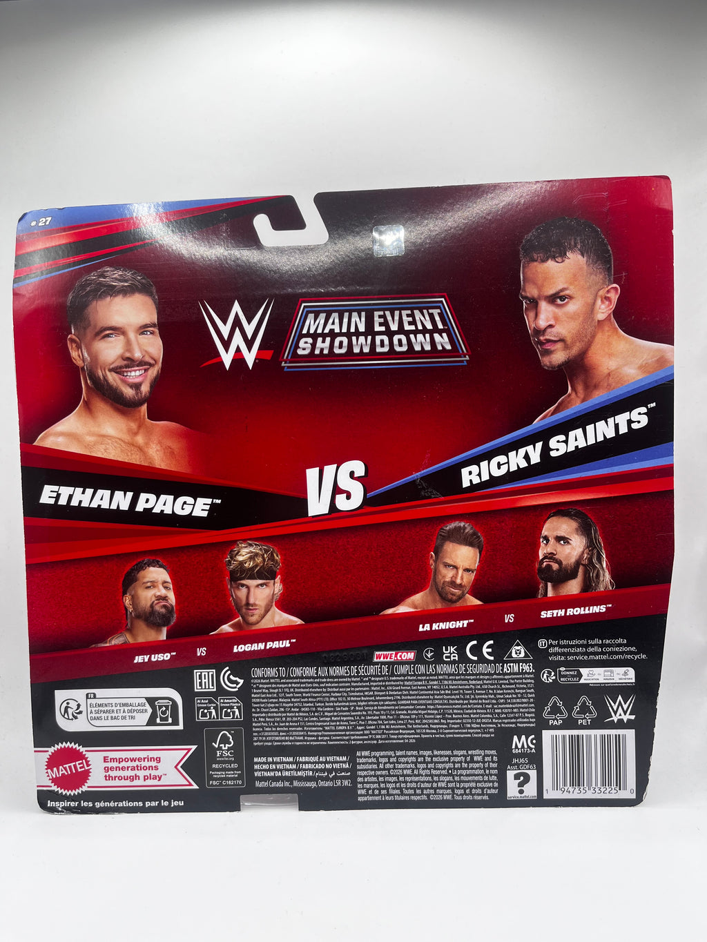 Figurka Ethan Page vs Ricky Saints WWE Main Event Showdown Series #27 (2-Pack)