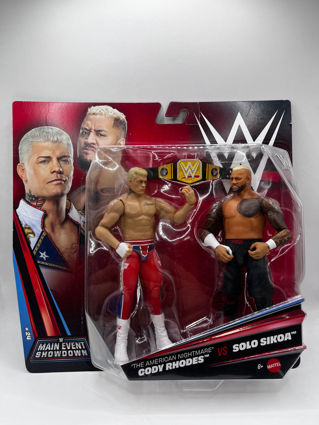 Zestaw "The American Nightmare" Cody Rhodes vs Solo Sikoa WWE Main Event Showdown Series #24 (2-Pack)