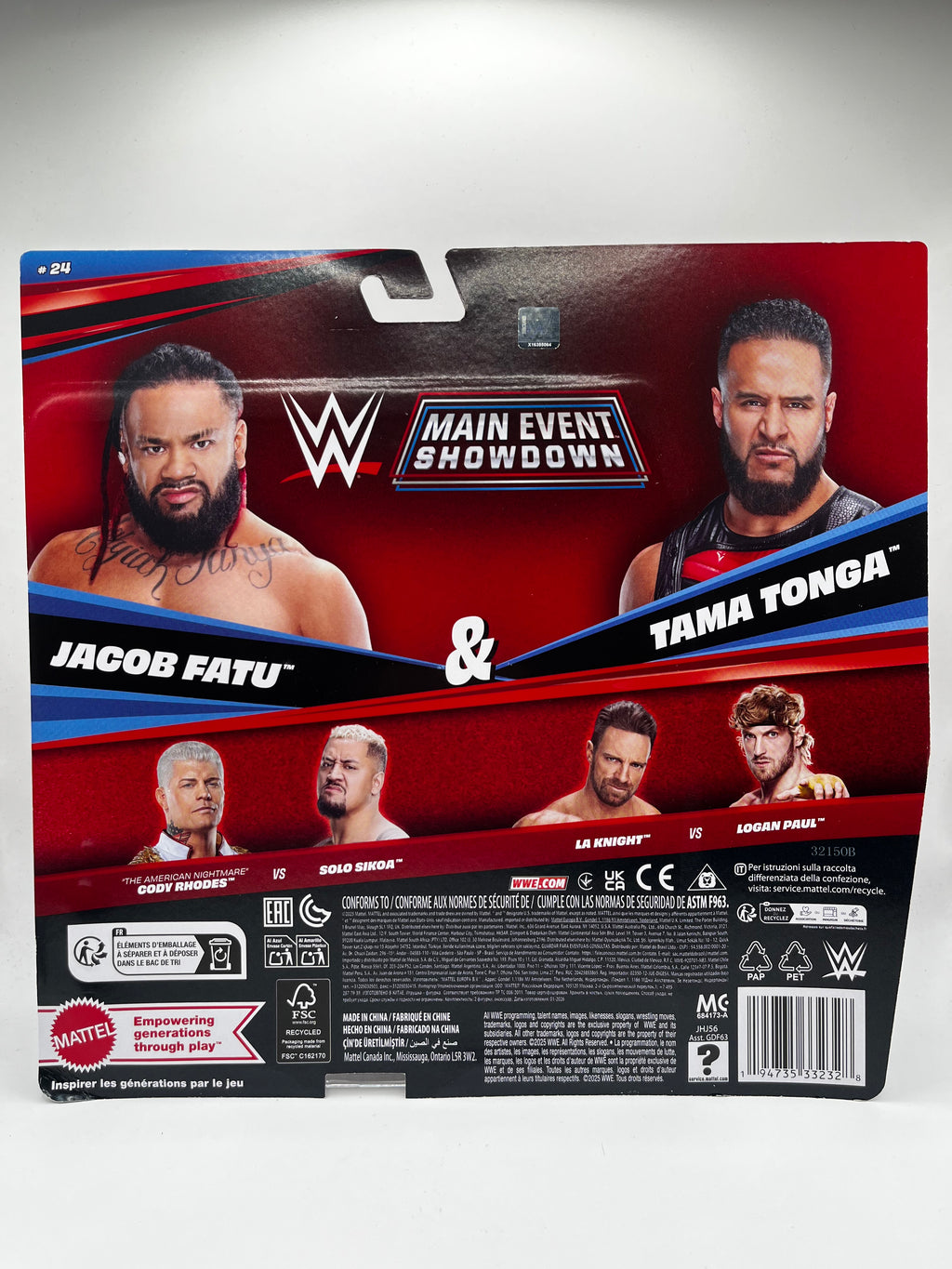Zestaw JACOB FATU VS TAMA TONGA WWE MAIN EVENT SHOWDOWN SERIES #24 (2-PACK)
